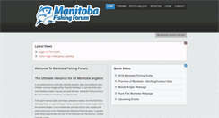 Desktop Screenshot of manitobafishingforum.com